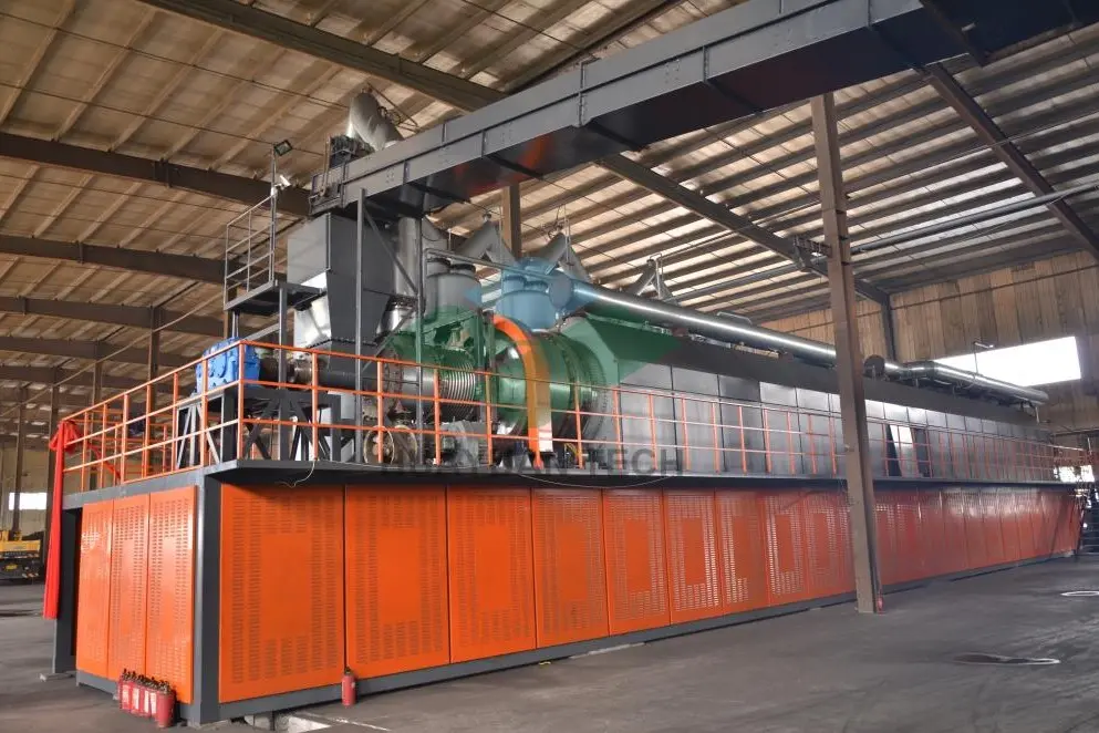 Continuous pyrolysis plant(5-10cm tire blocks as feedstock)
