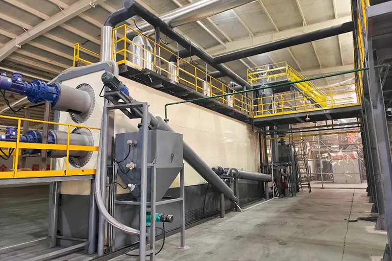 The Cases of Continuous Waste Plastic Pyrolysis Plant(Double level reactor)