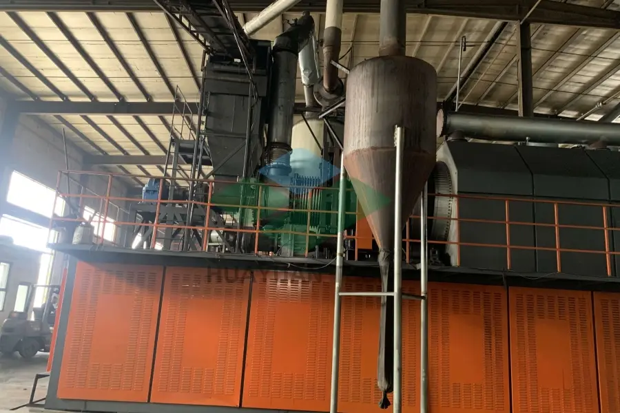 Continuous pyrolysis plant(5-10cm tire blocks as feedstock)