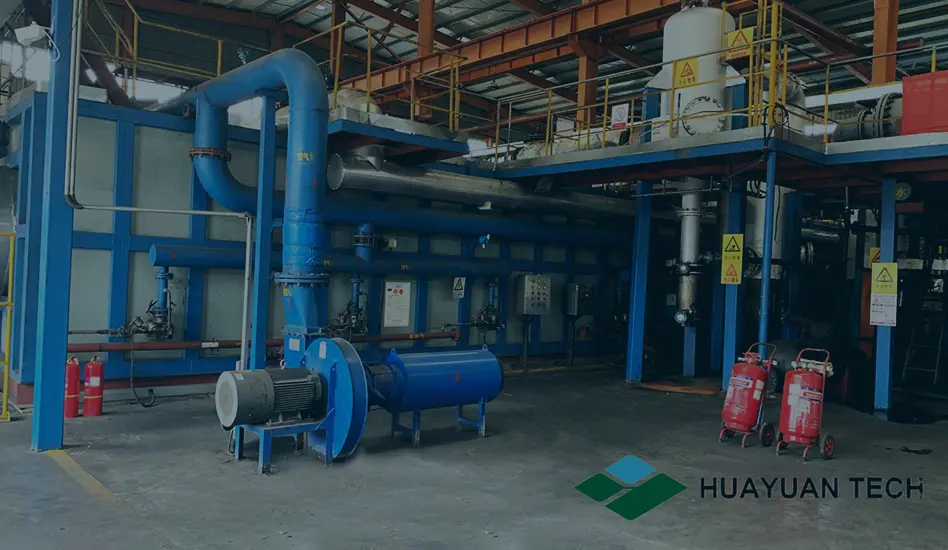 Continuous waste tire pyrolysis plant